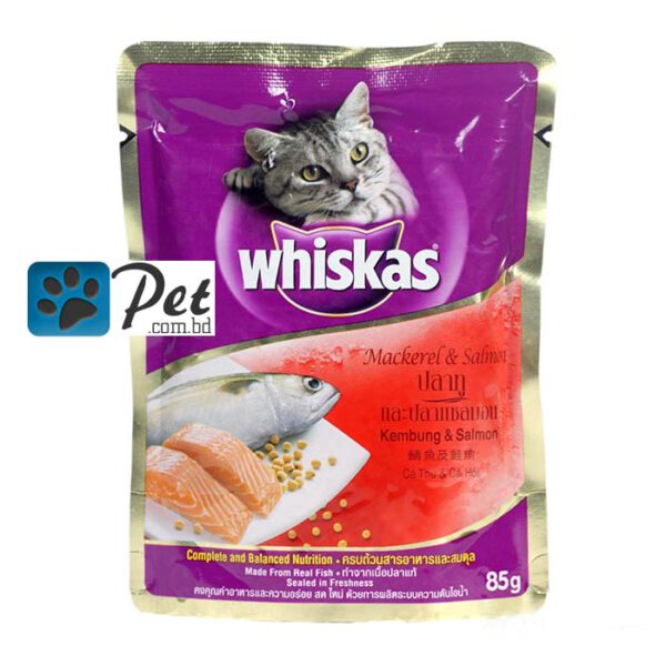 Whiskas Pouch Mackerel & Salmon (85g)