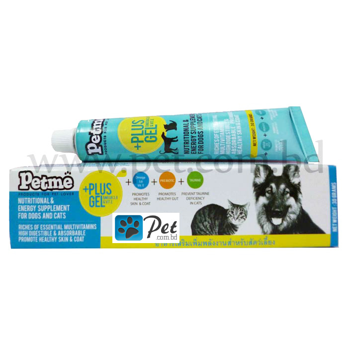Petme Plus Gel - Nutritional & Energy Supplement for Cats & Dogs (30g) - PET .COM.BD