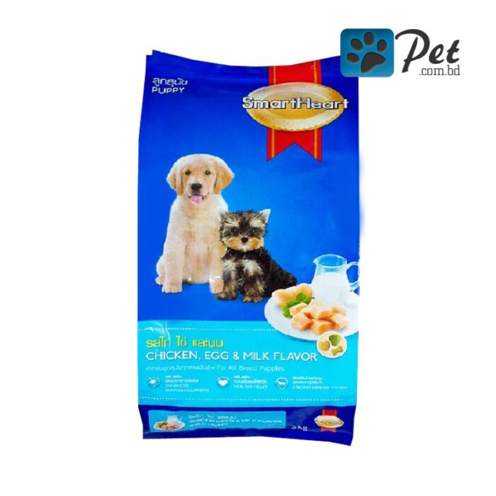 SmartHeart Puppy Food - Chicken, Egg & Milk Flavor (3kg) - Image 1