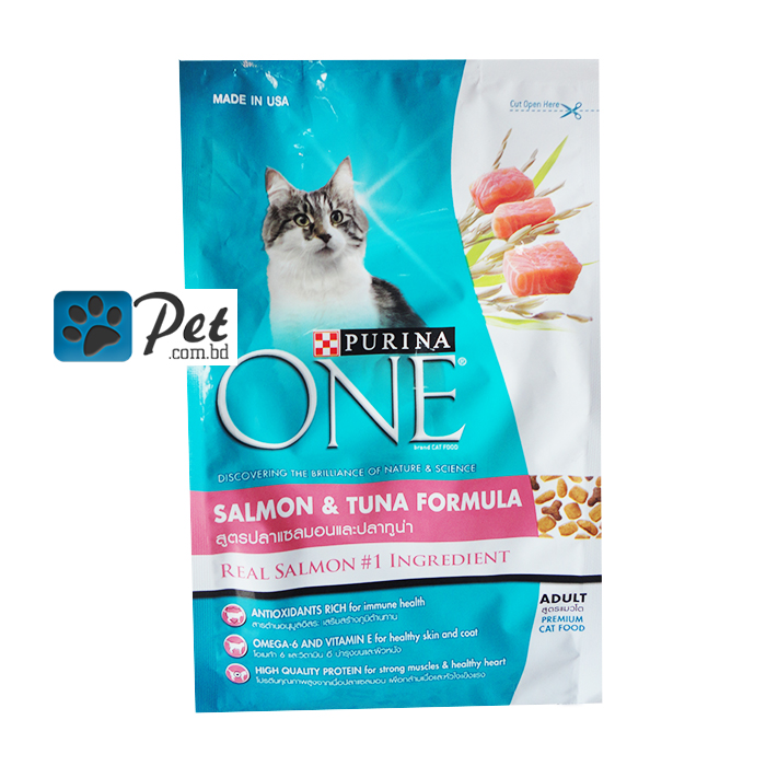 Purina-One-Adult-Dry-Food-Salmon-Tuna-Formula Purina One - Salmon & Tuna Formula (450g) - Image 1