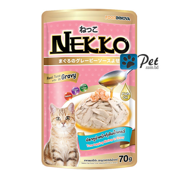 Nekko Cat Pouch - Tuna Topping Shrimp