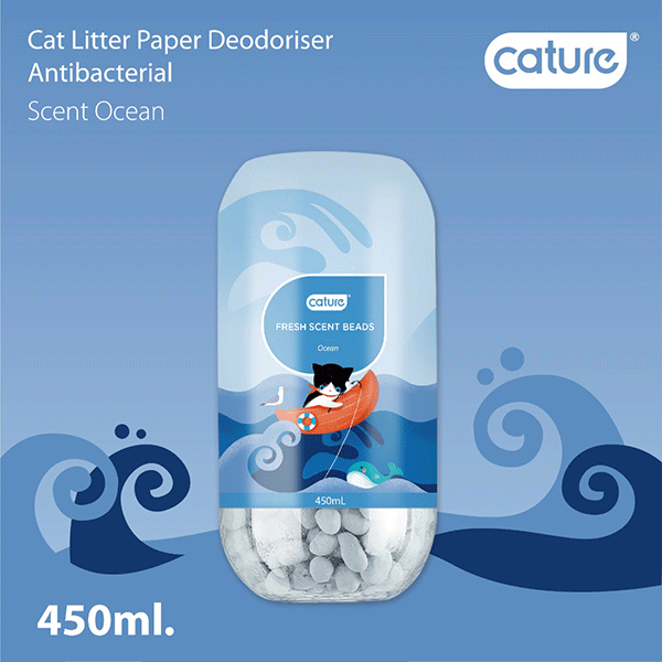Cature Cat Litter Deodoriser Ocean Scent Beads (450ml) Cature Cat Litter Deodorizer Ocean Scent Beads (450ml) - Image 1