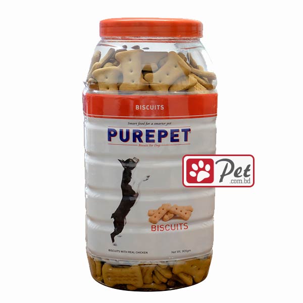 Purepet Dog Biscuits Jar - Chicken Flavor (905g) Purepet Dog Biscuits Jar - Chicken Flavor (905g) - Image 1