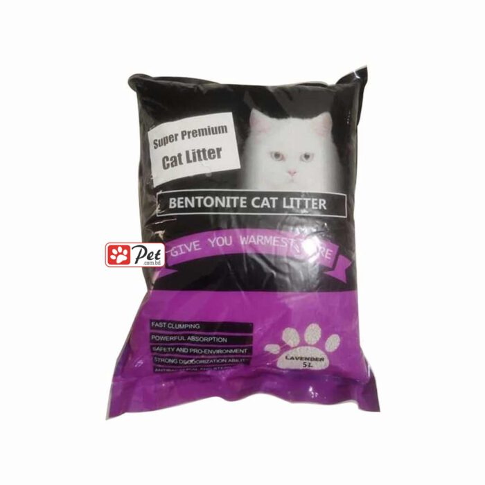 Bentonite Fast Clumping Cat Litter - Lavender (5L)