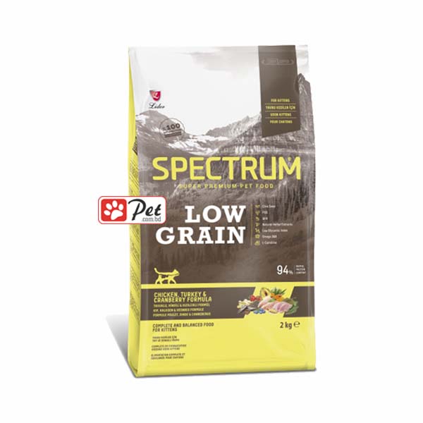 Spectrum Low Grain Kitten Food – Chicken, Turkey & Cranberry (2kg)