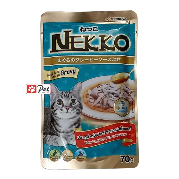 Nekko Cat Pouch - Tuna Topping Shirasu in Gravy (70g)