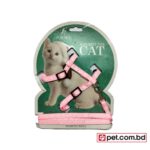 For Pet Harness for Cat - Pink with Paw Print