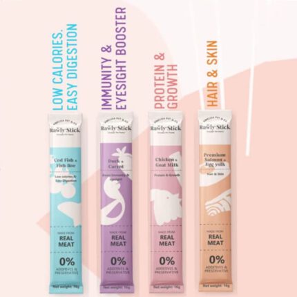 Amelisa Rawly Stick Creamy Pet Puree - 4 Assorted Flavours (16g x 4)
